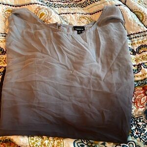 Torrid sheer grey black top